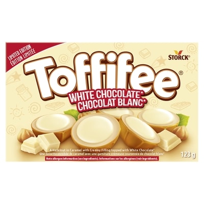 Toffifee® Noisette Enrobée de Caramel avec une Garniture Crémeuse couronnée de Chocolat Blanc 123 g, 3,65 $/100g