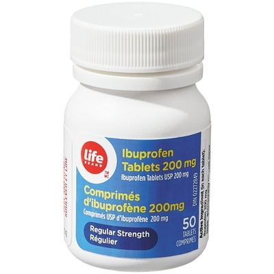 Life Brand Ibuprofen Tablets 200Mg 50 tablets 50 ea, $0.17/1ea
