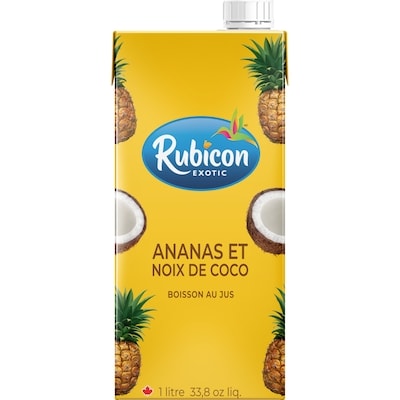 Rubicon Boisson au jus d'ananas et de noix de coco 1 l, 0,25 $/100ml