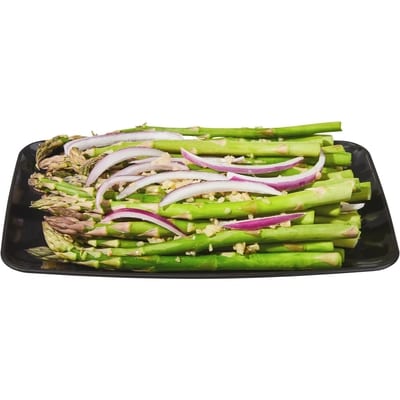 null Asperges, ail et oignons rouges assaisonnés 391 g, 1,53 $/100g