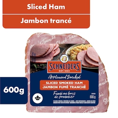 Schneiders Applewood Smoked Sliced Ham 600 g, $3.00/100g