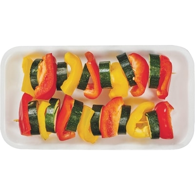 null Brochettes de courgettes et poivrons, paquet de 2 470 g, 1,06 $/100g