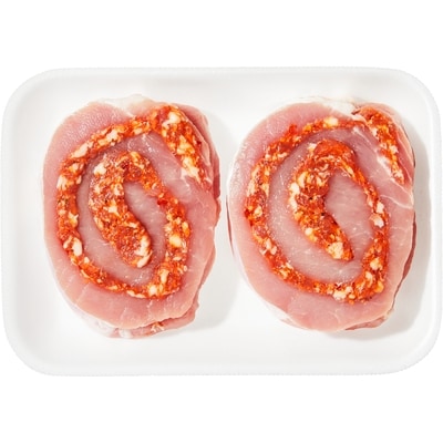 null Côtelettes de longe de porc farcies à la saucisse italienne 20,94 $/1kg 9,50 $/1lb