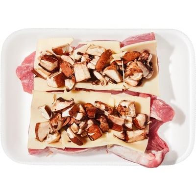 null Pork Tenderloin Stuffed Swiss Cheese Mushroom $22.02/1kg $9.99/1lb