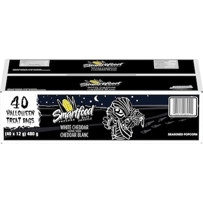 Smartfood White Cheddar Flavour Seasoned Popcorn, Halloween Treat Bags, (40 x 12 g) 480 g, $2.71/100g