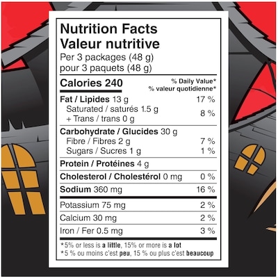 Mini Nacho Cheese Flavoured Tortilla Chips – Halloween Treat Bags, (40 x 16 g)