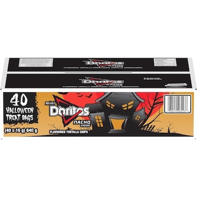 Mini Nacho Cheese Flavoured Tortilla Chips – Halloween Treat Bags, (40 x 16 g)