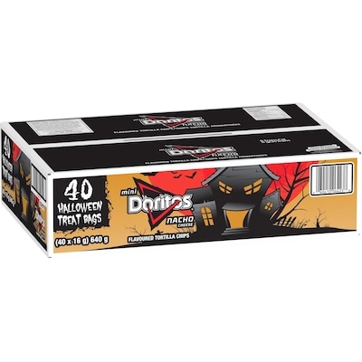 Mini Nacho Cheese Flavoured Tortilla Chips – Halloween Treat Bags, (40 x 16 g)