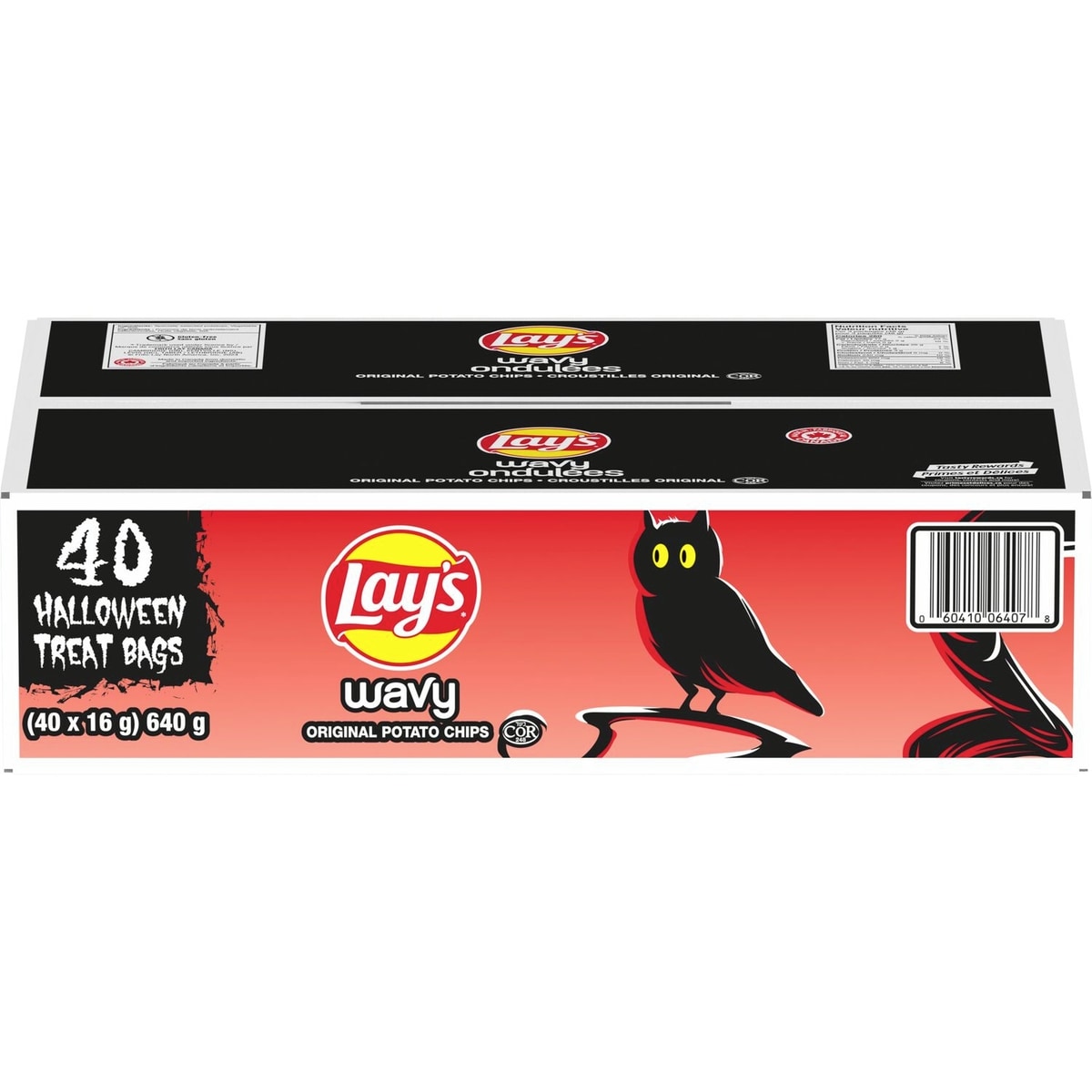 Lay's Wavy Original Potato Chips, 40 Halloween Treat Bags, 16 g each 640 g, $2.03/100g
