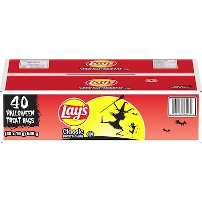 Lay's Classic Potato Chips, 40 Halloween Treat Bags, 16 g each 640 g, $2.03/100g
