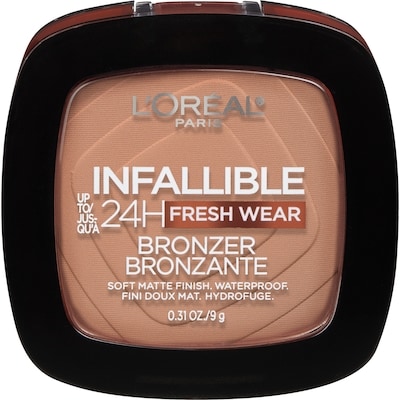 Infallible Up to 24H Fresh Wear Soft Matte Longwear Bronzer. Waterproof, heatproof, transfer, humidity and sweatproof, Medium, 0.31 oz MEDIUM