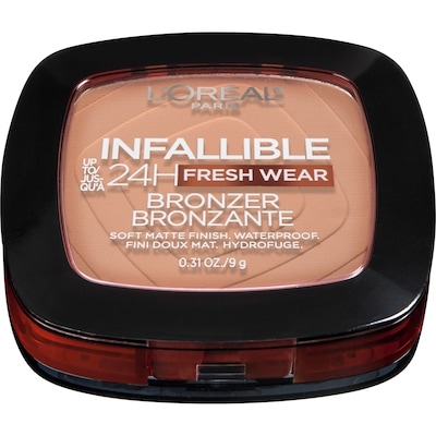 L’Oréal Infallible Up to 24H Fresh Wear Soft Matte Longwear Bronzer. Waterproof, heatproof, transfer, humidity and sweatproof, Light Medium, 0.31 oz PÂLE MOYEN 300 9 g, 250,22 $/100g