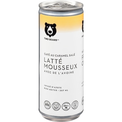 Two Bears Latté mousseux avec de l'avoine café au caramel salé 207 ml, 1,69 $/100ml