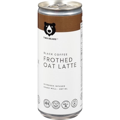 Two Bears Frothed Oat Latte Black Coffee 207 ml, $1.69/100ml
