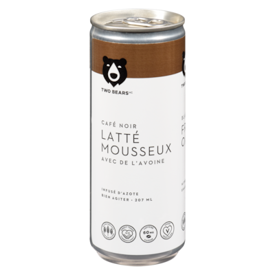 Two Bears Latté mousseux avec de l'avoine café noir 207 ml, 1,69 $/100ml