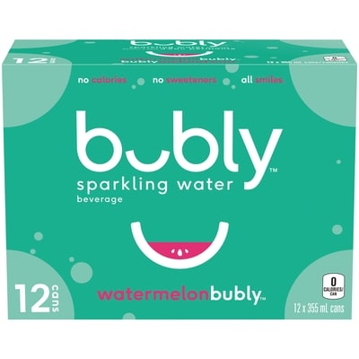 Bubly Sparkling Water Limited Edition Watermelon 12x355.0 ml, $0.16/100ml
