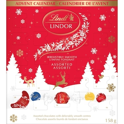 Lindt LINDOR Assorted Chocolate Advent Calendar 158 g, $10.75/100g