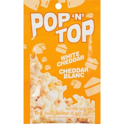 Pop n Top Popcorn Seasoning White Cheddar 15 g, $8.60/100g