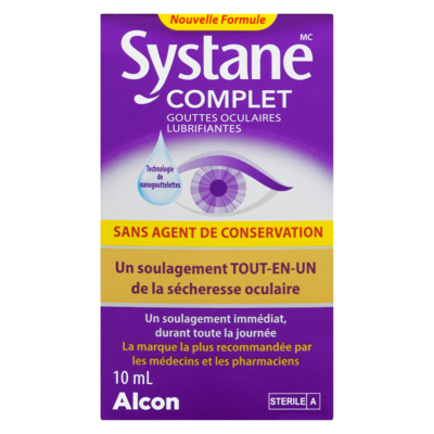 Complet gouttes oculaires lubrifiantes