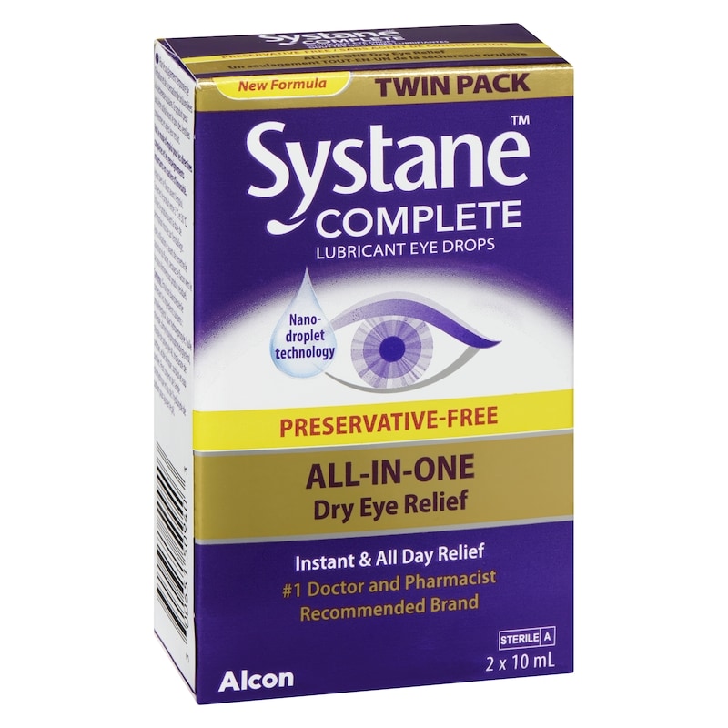 Complete Lubricant Eye Drops All-In-One Dry Relief, 2 pieces