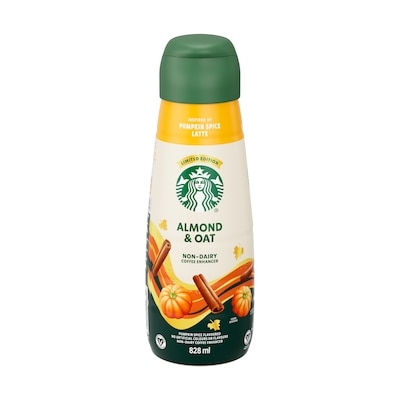 Starbucks Almond And Oat Non Dairy Pumpkin Spice Latte Coffee Enhancer 828 ml, $1.09/100ml