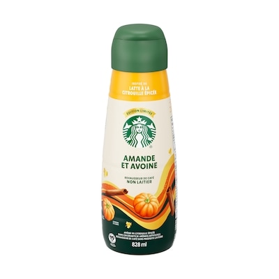 Starbucks Rehausseur Amande Et Avoine, Citrouille Épicée 828 ml, 1,09 $/100ml