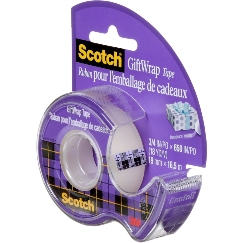 Gift-Wrap Tape, 3/4 in x 650 in