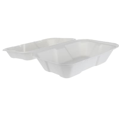 null Contenant refermable en bagasse 6" x 9", pack de 50 50 ea, 0,24 $/1ch