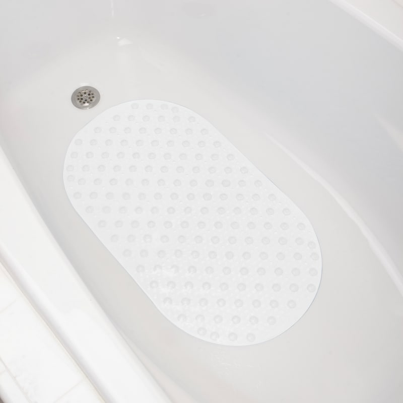 Tub Mat, Oval Bubble, White