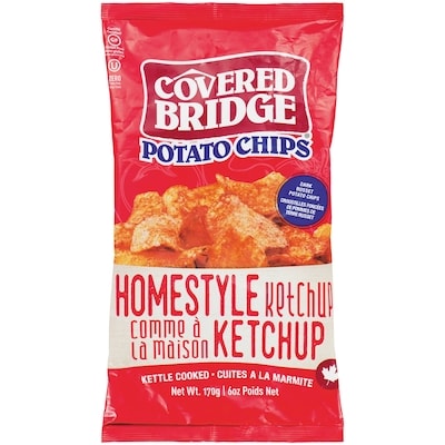 Covered Bridge Croustilles de pommes de terre comme à la maison ketchup 170 g, 2,64 $/100g