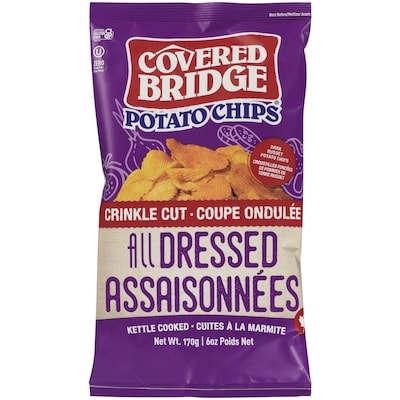 Covered Bridge Croustilles de pommes de terre ondulées assaisonnées 170 g, 2,64 $/100g