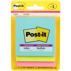 Super Sticky Notes, Supernova Neons colours, 3 in x 3 in