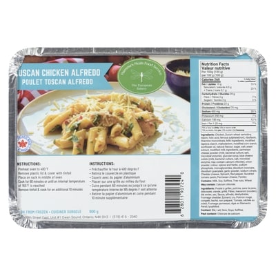 The European Bakery Tuscan Chicken Alfredo 900 g, $1.78/100g