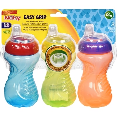 Nuby No-spill easy grip 6m+ 300 ml 3 ea, 5,50 $/1ch