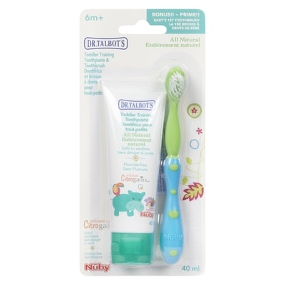 Nûby dentifrice et brosse à dents pour tout-petits 6m+