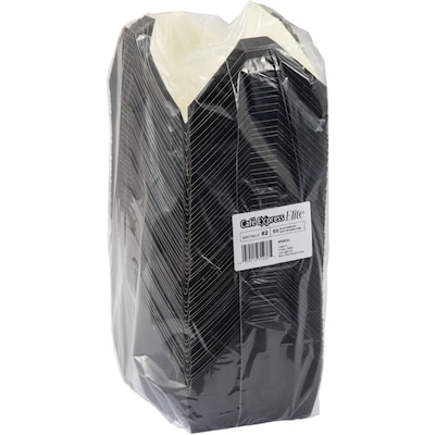 null Elite boîte noir pour emporter en PE #2 (19.7cm X 14cm X 4.7cm) 500/Pqt 50 ea, 22,99 $/1ch
