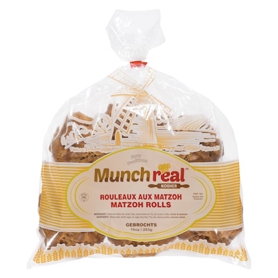 Munch Real Matzoh Rolls Gebrochts 283 g, $3.88/100g