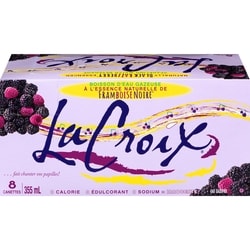 Lacroix Beverage Boisson d'eau gazeuse à l'essence naturelle de framboise noire 8x355.0 ml, 0,21 $/100ml