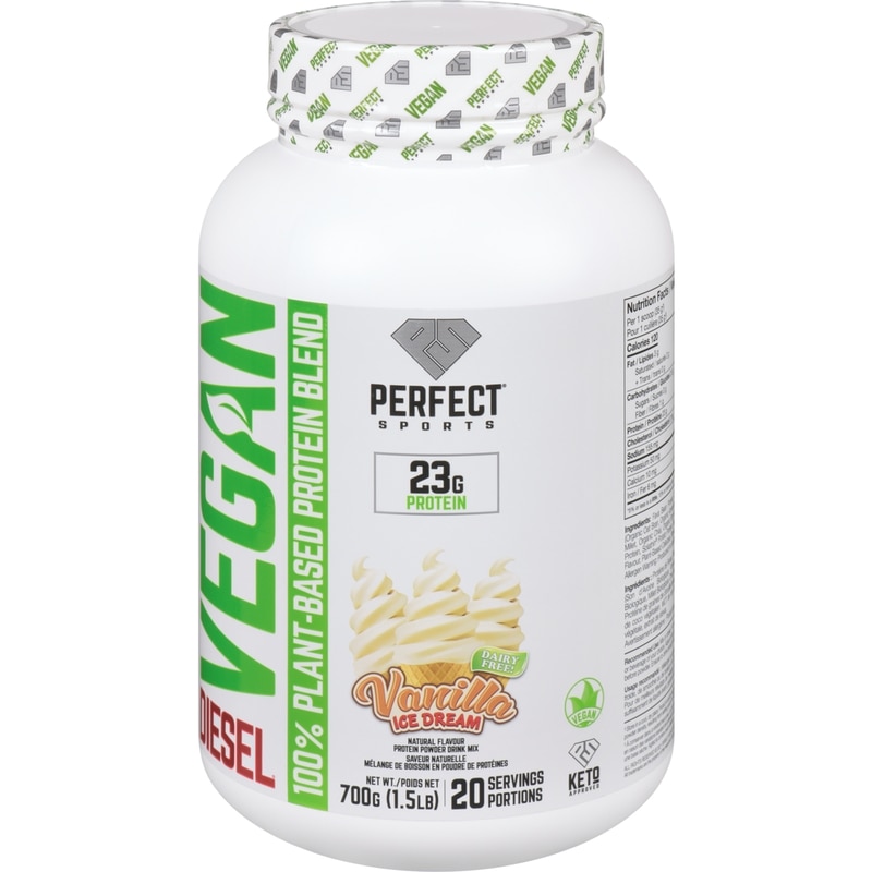 Vegan Protein Powder Drink Mix Vanilla Ice Dream