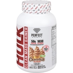 Perfect Sports Hulk Clean Mass Gainer Protein Powder Drink Mix Chocolate Ice Cream  1.36 kg, $4.26/100g