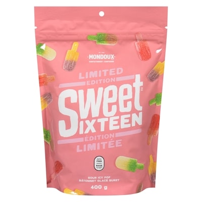 Mondoux Sweet Sixteen Sour Icy Pop Limited Edition 400 g, $1.63/100g