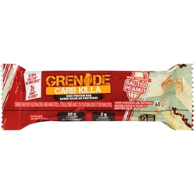 Grenade Carb Killa Carb Killa High Protein Bar White Chocolate Salted Peanut 60 g, $8.32/100g