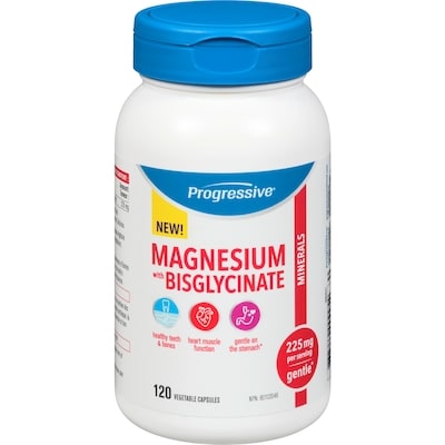 Progressive Magnesium With Bisglycinate Minerals 120 ea, $0.31/1ea