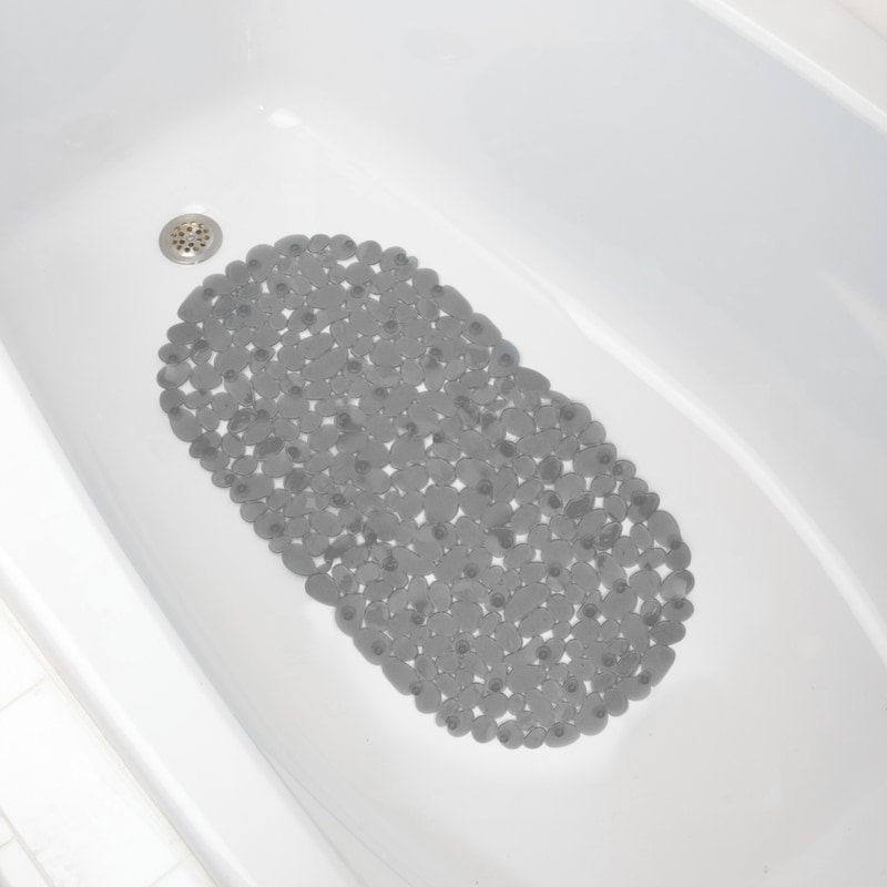 Tub Mat, Oval Pebble. Smoke