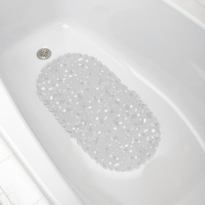 Tapis de bain ovale, galet