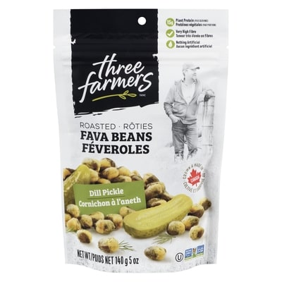 Three Farmers Fava Beans Roasted Dill Pickle 140 g, $3.56/100g