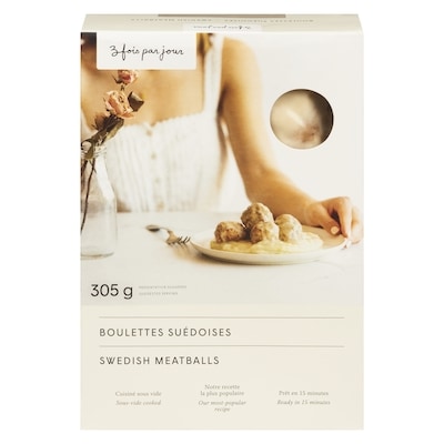 3 Fois Par Jour Boulettes suédoises 305 g, 3,60 $/100g