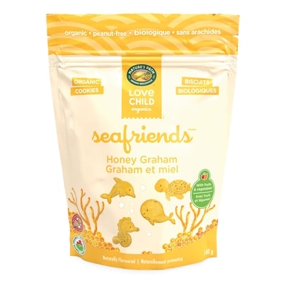 Love Child Organics Biscuits graham et miel Sea Friends 140 g, 3,56 $/100g