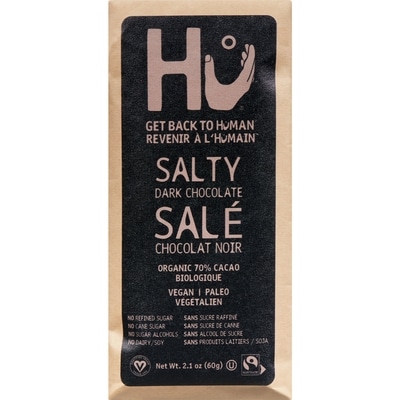 HU Chocolat noir salé 60 g, 14,98 $/100g