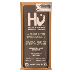 HU Chocolate noir au beurre de noisette 60 g, 14,98 $/100g